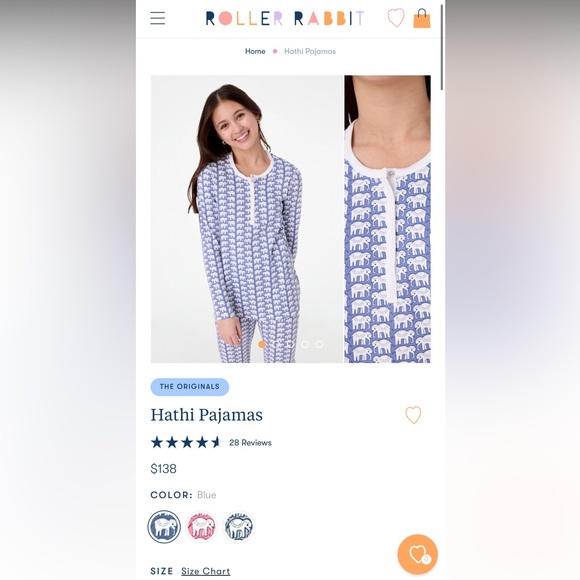 Roller Rabbit Hathi Pajamas - Picture 2 of 2